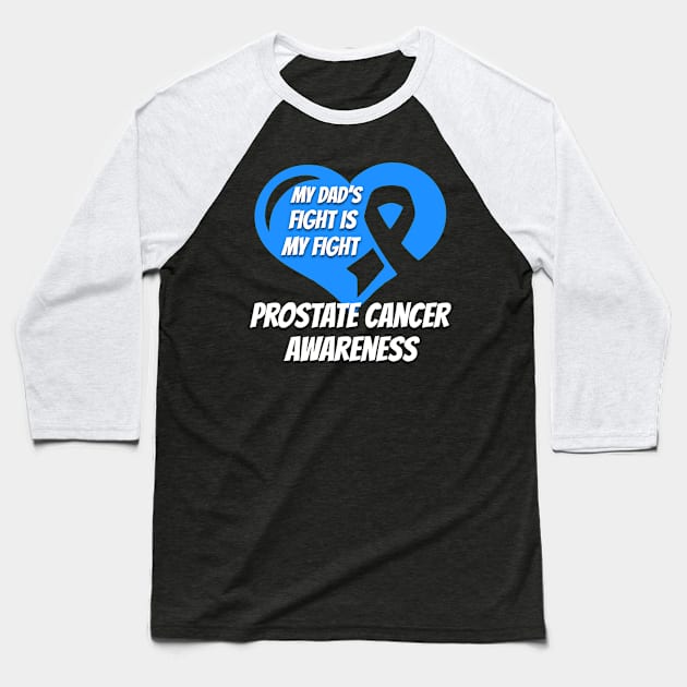 Prostate Cancer Dad Baseball T-Shirt by mikevdv2001